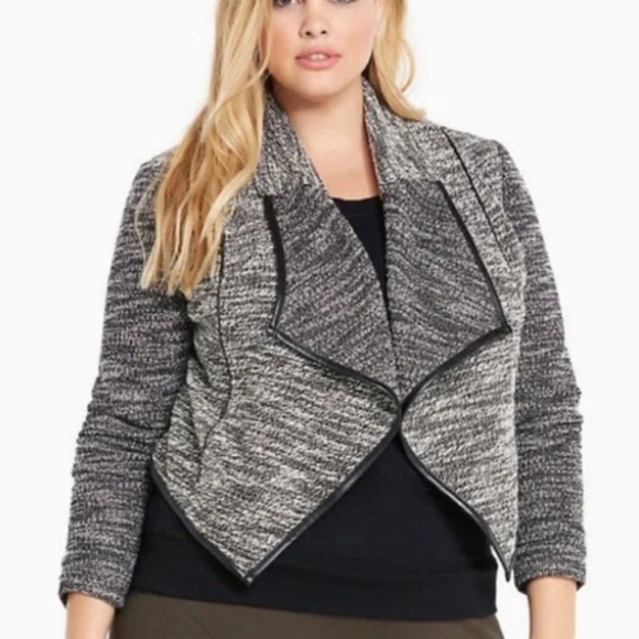 torrid Sweaters - NWT Torrid Mixed Texture Drape Cardigan Open Front size 6X